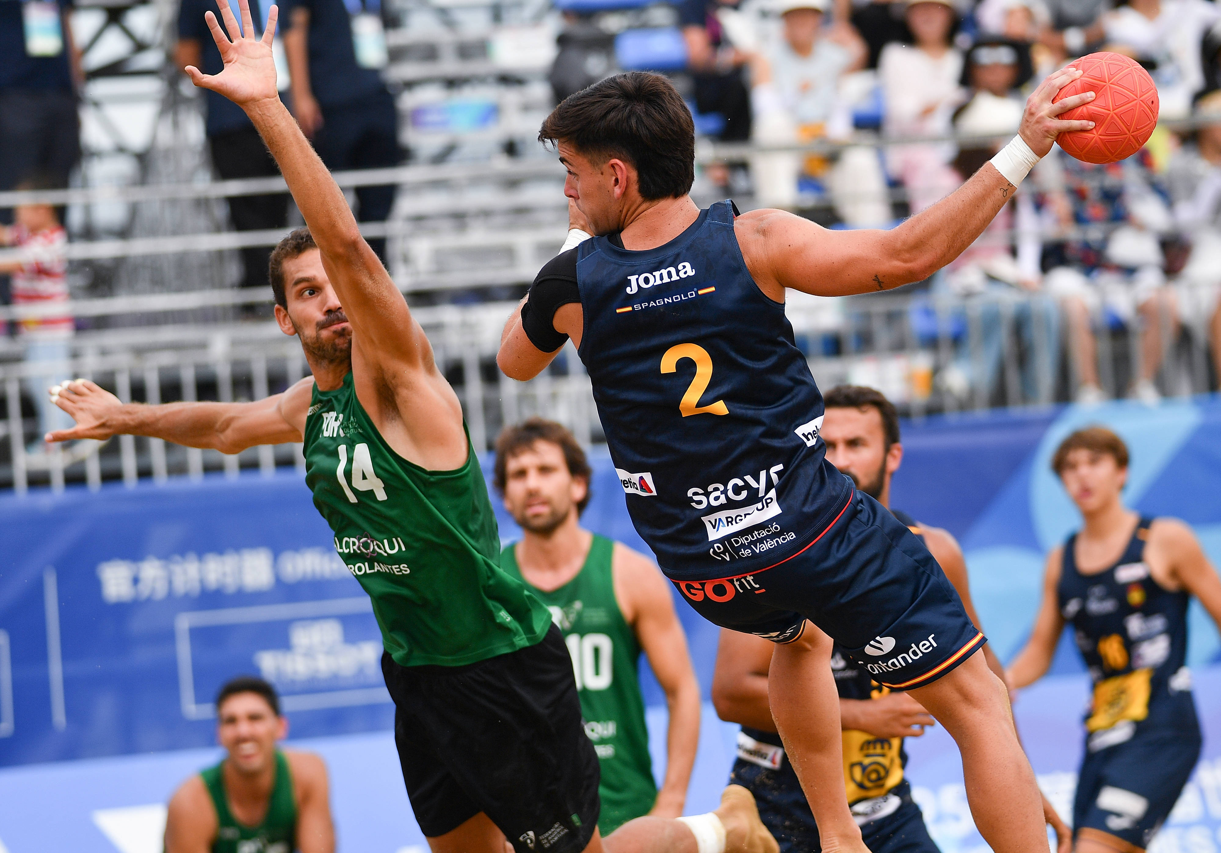 皇冠体育首页-（成都世运会）沙滩手球——男子半决赛：葡萄牙队胜西班牙队