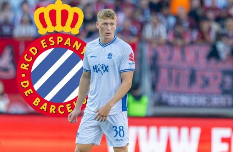 皇冠体育平台-西班牙人官方：达姆施塔特后卫里德尔加盟，签约至2029年